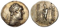 Ancient Coins - BAKTRIA, Greco-Baktrian Kingdom. Heliokles, circa 145-130 BC AR Tetradrachm Artistic Bust!