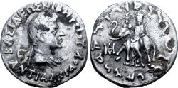 Ancient Coins - Indo-Greek: Antialkidas Nikephoros Circa 130-120 BC AR Tetradrachm