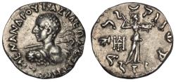 Ancient Coins - BAKTRIA, INDO-GREEK KINGDOM. MENANDER I AR DRACHM