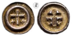World Coins - ★ R! ★ TEUTONIC ORDER, DEUTSCHER ORDEN, Kopicki 8986d, Date c. 1317-1328 AD, BI Silver Brakteat Silesia Pomerania, Latin cross