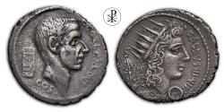 Ancient Coins - ★ R! ★ GAIUS COELIUS CALDUS, RRC 437/1a, Date 51 BC, Silver Denarius Rome, Sol