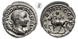 Ancient Coins - ★ R! UNC ★ GORDIANUS III, RIC 81, Date 240 AD, Silver Denarius Rome, Emperor, Horse, Spear (3rd issue)