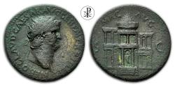 Ancient Coins - ★ R! Food Market ★ NERO, RIC 373, Date 64 AD, AE Bronze Dupondius Lugdunum Gaul, Macellum Magnum