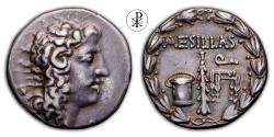 Ancient Coins - (VIDEO incl.) ★ R! ★ QUAESTOR AESILLAS, GREEK COINS, SNG 1330, Date c. 80 BC, Silver Tetradrachm Thessalonica, Macedonia as Roman Province
