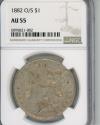 Us Coins - 1882 O/S $1 NGC AU55