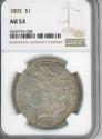 Us Coins - 1892 $1 NGC AU53