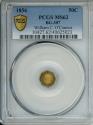 Us Coins - 1856 50c California Fractional Gold PCGS MS62 BG-307 William C. O'Connor Collection