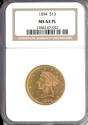 Us Coins - 1894 $10 Gold NGC MS63PL