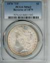 Us Coins - 1878 7TF Reverse of '79 $1 PCGS MS63
