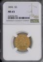 Us Coins - 1894 $5 Gold NGC MS65