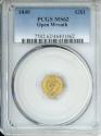 Us Coins - 1849 $1 Gold PCGS MS62 Open Wreath