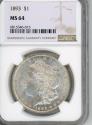 Us Coins - 1893 $1 NGC MS64