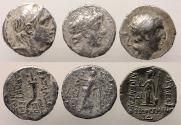 Ancient Coins - Greek coin: SELEUKID & CAPPADOCIAN EMPIRE, Lot of 3 choice silver AR drachms!