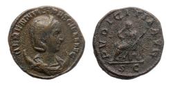 Ancient Coins - Roman Imperial: High quality Herennia Etruscilla, (AD 249-251). AE Dupondius - Rare!