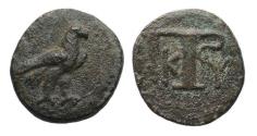 Ancient Coins - Greek coins: Aeolis, Kyme, AE bronze coin with Eagle