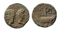 Ancient Coins - Roman provincial: Augustus with Agrippa, Dupondius, 10-14 AD, Nemausus