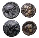 Ancient Coins - Greek coins: Pair of nice Phalanna Æ Trichalkon and Dichalkon  Mid 4th century BC.