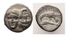 Ancient Coins - Greek coin: Fine Istros silver AR drachm Late 5th-4th centuries BC.