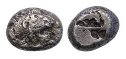 Ancient Coins - ISLANDS off CARIA. Rhodos. Lindos. Circa 515-475 BC. AR silver Stater - RRR!