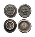World Coins - Scarce German Order AR bracteates, c.- 12th.-13th. cent. (2)