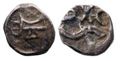 Ancient Coins - Greek coins: ARABIA, Southern. Himyar. Circa AD 100-120. AR silver Fraction RR!