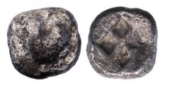 Ancient Coins - Greek coins: KYRENAICA, Kyrene. Circa 510-490 BC. AR Obol