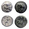 Ancient Coins - Greek, Macedonian Kings: Nice lot of silver drachm and bronze, 4th.-3rd. cent. BC