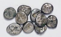 Ancient Coins - Greek Coins: Attractive study group of 10 Achaemenid silver Siglos w CM's