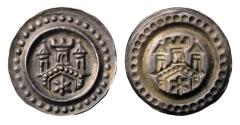 World Coins - German states: Konradin von Hohenstaufen, 1254-1268 AR bracteate of Ravensburg - Choice EF!