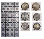 World Coins - Italy / San Marino: Collection of 28 large 500 Lire coins all in UNC-BU! (28) c. 200 gram sterling silver!