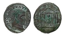 Ancient Coins - Roman Imperial: Choice Maxentius 306-312 AD Temple Follis in EF!