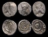 World Coins - Greek coins: Persis, lot of 3 AR silver obols, Late 1st. century EF!