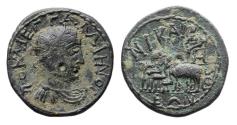 Ancient Coins - BITHYNIA, Nicaea. Gallienus. AD 253-268. Æ 24 mm. bronze w Dionysos seated left in quadriga of elephants.