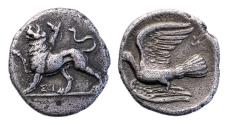 Ancient Coins - Greek coins: SIKYONIA, Sikyon. Circa 330/20-280 BC. AR Triobol – Hemidrachm - choice!