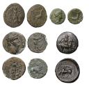 Ancient Coins - Greek coins: Nice group of Ionian bronze coins, issues from Magnesia, Miletos and Ephesos