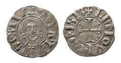 World Coins - France Feudal midieval period: Denier, Abbey of St. Martial de Limoges. Ca. 1250 AD EF!