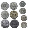 Ancient Coins - Lot of 5 medium-larger Roman provincial coins of Caracalla, Elagabalus, Trajan, and Philip II