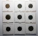 World Coins - Vatican / PaPal States: Gubbio, coll. of 9 better Quattrino coins 1655-1769 (9)