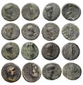 Ancient Coins - Collection of 8 Roman Provincial bronze coins of Nero, scarce to rare issues of Lydia and Pamphylia
