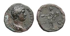Ancient Coins - Roman Imperial: Attractive Hadrian bronze sestertius, VF!