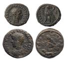 Ancient Coins - Roman provincial: Nice lot of Egypt tetradrachm and a scarce late Roman bronze from Arabia