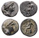 Ancient Coins - SELEUKID EMPIRE. Pair of choice Seleukos III Keramnos Æ bronzes (2)