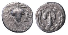 Ancient Coins - Greek coins: Extremely rare LYDIA, Tralleis. Circa 166-67 BC. AR silver Didrachm