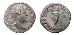 Ancient Coins - Rare & attractive Roman Imperial silver denarius of Septimius Severus with Jupiter advansing
