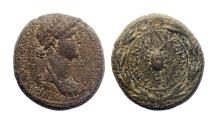 Ancient Coins - Greek coins: Commagene Choice large Æ Oktachalkon w Queen Jotape / Scorpio!