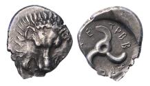 Ancient Coins - Greek coins: DYNASTS of LYCIA. Trbbenimi. Circa 390-375 BC. AR Third Stater - EF