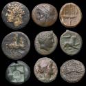 Ancient Coins - Greek sicily, Syracuse: Lot of 5 medium-large bronze AE issues, 4th.-3th. cent. BC