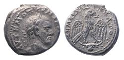 Ancient Coins - Roman Provincial:  MESOPOTAMIA, Carrhae. Macrinus. AD 217-218. BI Tetradrachm w Bull's head!