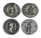 Ancient Coins - Roman Imperial: Choice Imperial set of Trajan Decius and wife Etrucilla Antoninianus (2)