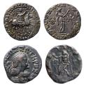 Ancient Coins - Greek coins: Pair of very attractive Indo-Scythian and Baktrian tetradrachms (2)